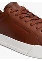 Tenis Marrón En Cuero Con Logo Tommy Hilfiger de Tommy Hilfiger
