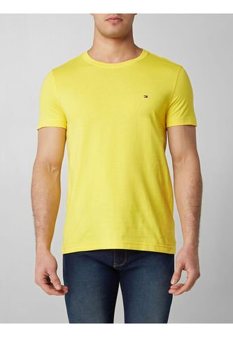 Camiseta Amarilla Slim Fit Essential Con Logo Tommy Hilfiger Tommy Hilfiger