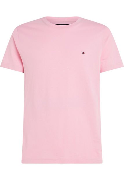 Camiseta De Corte Regular En Algodón Hombre Rosa Tommy Hilfiger