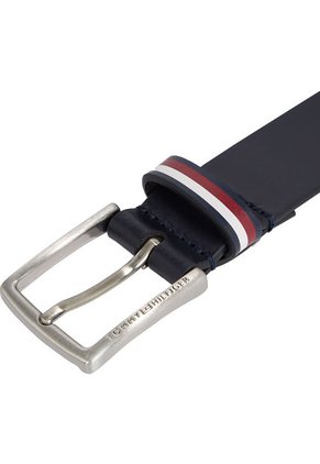 Cinturón De Niño Piel Con Hebilla Cuadrada Unisex Azul Tommy Hilfiger