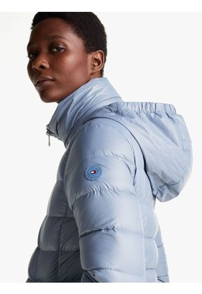 Rompe Celeste Viento Acolchada Brillante De Plumón Tommy Hilfiger