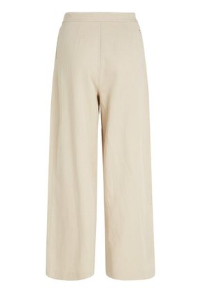 Pantalón De Pernera Ancha Con Pinzas Mujer Beige Tommy Hilfiger