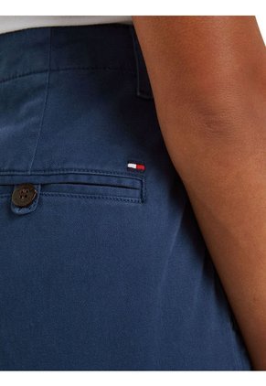 Pantalón Azul Chino Amplio De Pierna Recta Tommy Hilfiger