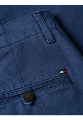 Pantalón Azul Chino Amplio De Pierna Recta Tommy Hilfiger