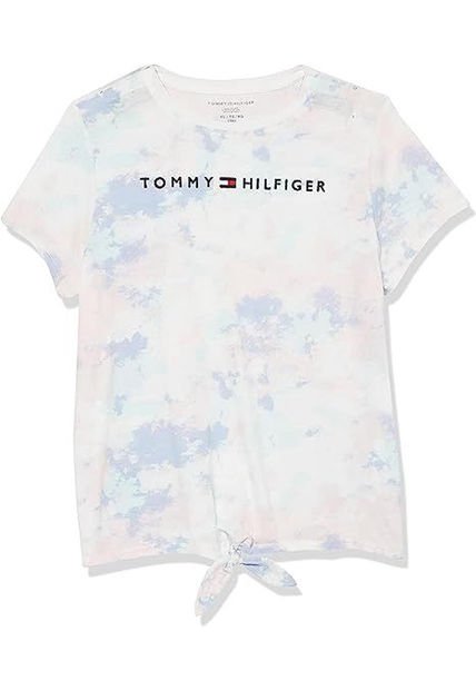 Camiseta Adaptive Tiedye Con Lazo Niña Blanco Tommy Hilfiger