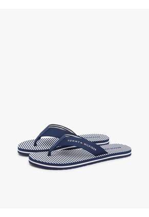Sandalias Azul De Tiras Trenzadas Con Rayas Ithaca Tommy Hilfiger