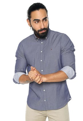 Camisa Azul Tommy Hilfiger