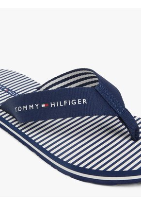 Sandalias Azul De Tiras Trenzadas Con Rayas Ithaca Tommy Hilfiger