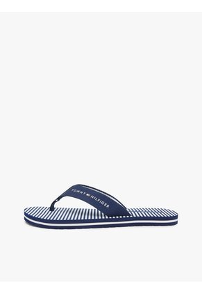 Sandalias Azul De Tiras Trenzadas Con Rayas Ithaca Tommy Hilfiger