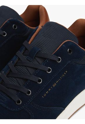 Tenis Azul Deportivos Híbridos De Ante Tommy Hilfiger