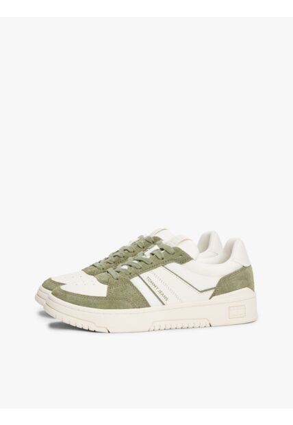 Tenis Verde De Mezcla De Ante Y Suela Cupsole Tommy Hilfiger