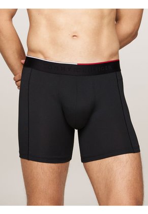 3 Pack De Boxer Brief Negro En Microfibra Tommy Hilfiger