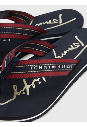Sandalias Con Logo Mujer Negro Tommy Hilfiger