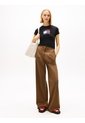 Camiseta Negra De Punto Slim Con Logo Ondulante Tommy Jeans de Tommy Hilfiger