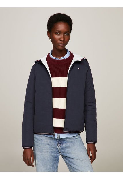 Chaqueta Reversible Y Acolchada Con Gorro Tommy Hilfiger
