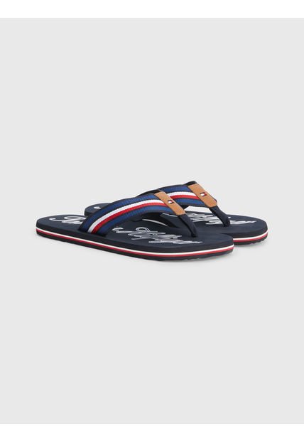 Chancletas Para Hombre Negro Tommy Hilfiger