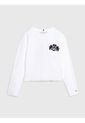 Camiseta Blanca De Niña Amplia Con Escudo Tommy Hilfiger de Tommy Hilfiger
