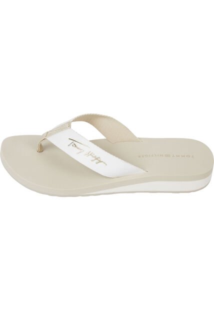 Sandalias Con Logo Mujer Beige Tommy Hilfiger