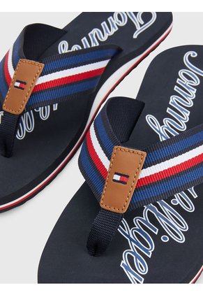 Chancletas Para Hombre Negro Tommy Hilfiger