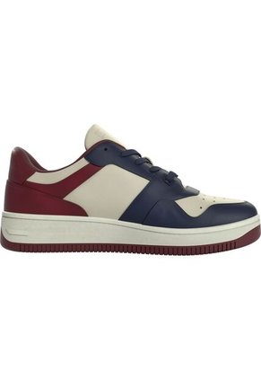 Tenis En Piel De Gran Calidad Hombre Azul Tommy Hilfiger