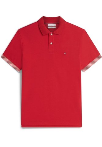 Polo Rojo De Corte Regular Con Tejido Jacquard Tommy Hilfiger Tommy Hilfiger
