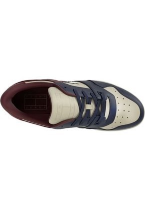 Tenis En Piel De Gran Calidad Hombre Azul Tommy Hilfiger
