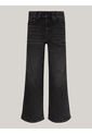 Jeans Negro Niña Desteñidos De Pierna Ancha En Negro Tommy Hilfiger de Tommy Hilfiger