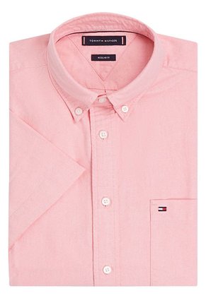 Camisa Rosada Heritage De Manga Corta Tommy Hilfiger