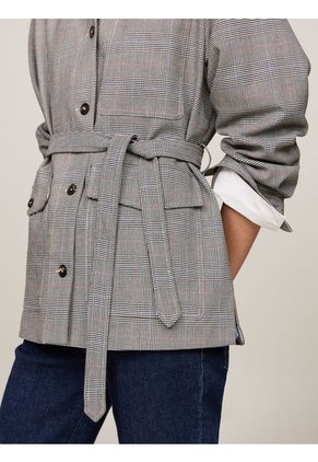 Chaqueta Gris Tipo Americana De Cuadros Tommy Hilfiger