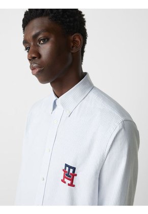 Camisa De Corte Regular Con Monograma Th Hombre  Tommy Hilfiger