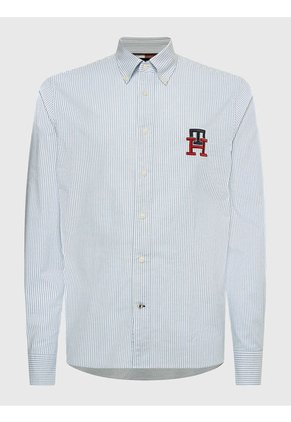 Camisa De Corte Regular Con Monograma Th Hombre  Tommy Hilfiger