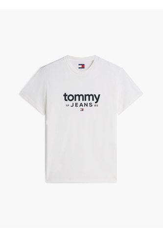 Camiseta Marfil De Corte Slim Con Logo Estampado Gráfico Tommy Jeans Tommy Hilfiger