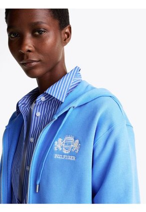 Buzo Azul Con Capota Y Logo Bordado Tommy Hilfiger