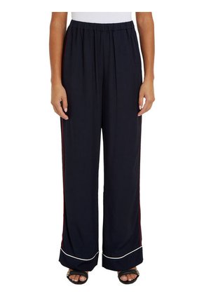 Pantalón Azul Con Ribetes Tommy Hilfiger