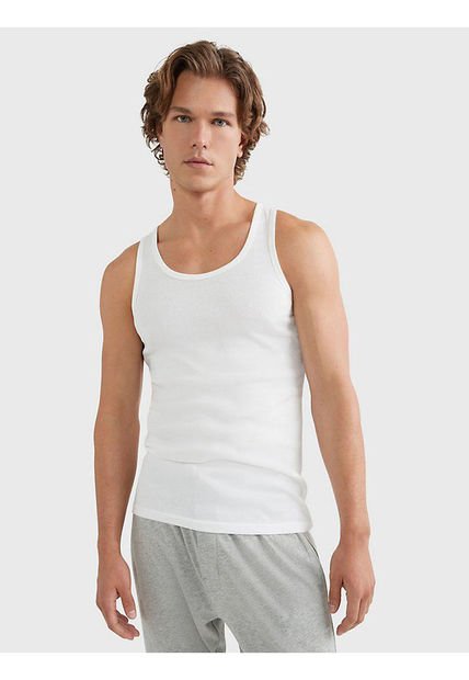 Paquete De Tres Camisetas Para Hombre Blanco Tommy Hilfiger