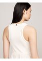 Vestido Beige Sin Mangas De Corte Evasé Para Mujer Tommy Hilfiger de Tommy Hilfiger