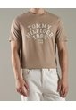 Camiseta Beige De Cuello Redondo Con Logo Gráfico Tommy Hilfiger de Tommy Hilfiger