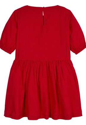 Vestido De Tejido Dobby A Cuadros Niña Rojo Tommy Hilfiger