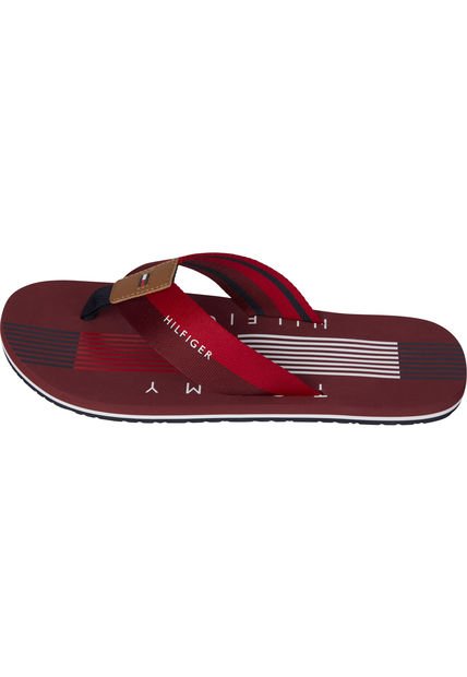 Sandalias Con Plantilla Estampada Hombre Rojo Tommy Hilfiger