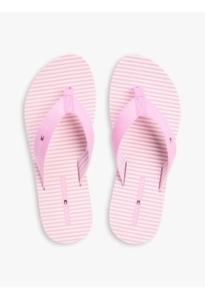 Sandalias Rosa De Tiras Trenzadas Con Rayas Ithaca Tommy Hilfiger