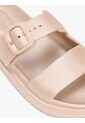Sandalias Café Con Doble Tira Y Logo Esmaltado Tommy Hilfiger de Tommy Hilfiger