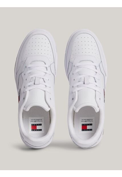 Tenis Blancos Essential En Cuero De Estilo Retro Tommy Hilfiger