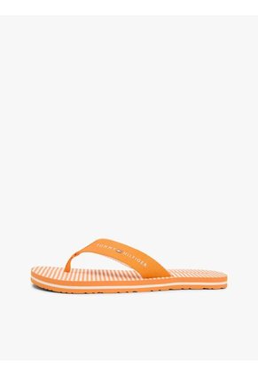 Sandalias Naranja De Tiras Trenzadas Con Rayas Ithaca Tommy Hilfiger