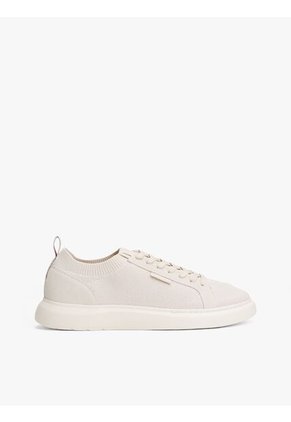 Tenis Beige De Punto Estilo Calcetín Tommy Hilfiger
