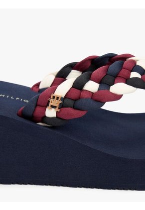 Sandalias Multicolor De Cuña Con Tiras Trenzadas Tommy Hilfiger