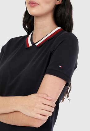Polo Azul Navy-Rojo-Blanco Tommy Hilfiger