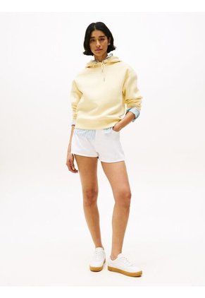 Buzo Amarillo Con Capota, Cordón Y Logo Bordado Tommy Hilfiger