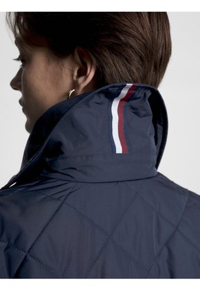 Chaqueta Con Diseño Acolchado A Rombos Mujer Azul Tommy Hilfiger