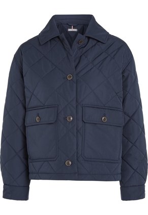 Chaqueta Con Diseño Acolchado A Rombos Mujer Azul Tommy Hilfiger