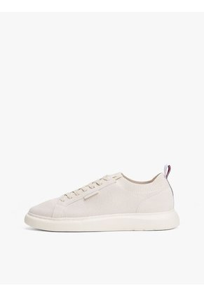 Tenis Beige De Punto Estilo Calcetín Tommy Hilfiger